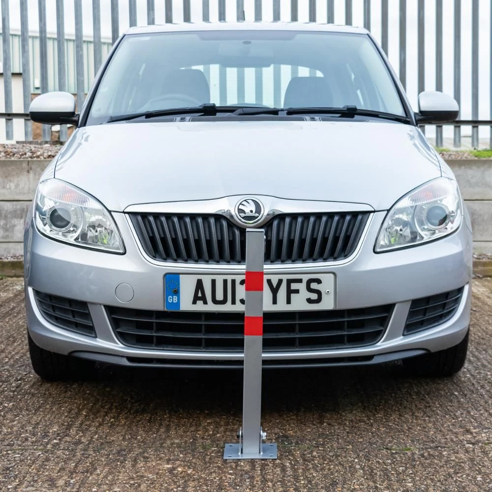 Hausen Folding Car Parking Barrier Post Vehicle Driveway Garage Security Bollard 5 Hausen Folding Car Parking Barrier Post Vehicle Driveway Garage Security Bollard - Image 3