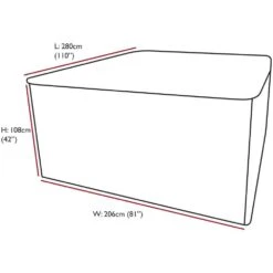 Oxbridge Grey 8-10 Seater Rectangle Waterproof Outdoor Garden Patio Set Furniture Cover -Garden Mirth Sales Store 0ENIJR1UH1I