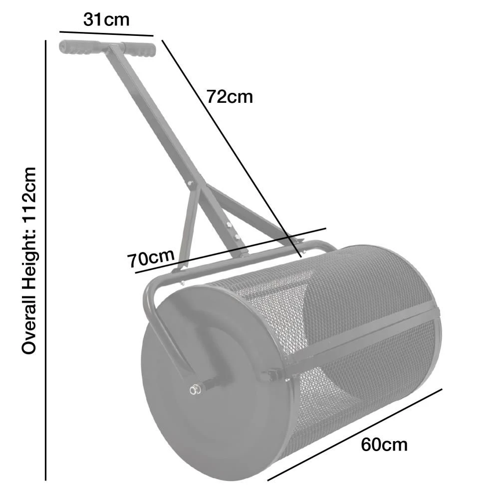 Woodside 24” Garden Grass Lawn Compost/Manure/Peat Moss Spreader Roller 7 Woodside 24” Garden Grass Lawn Compost/Manure/Peat Moss Spreader Roller - Image 5