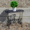 Woodside Heavy Duty Cast Iron Indoor/Outdoor XL Plant Pot Display Stand -Garden Mirth Sales Store 14LD30ZVZ1S