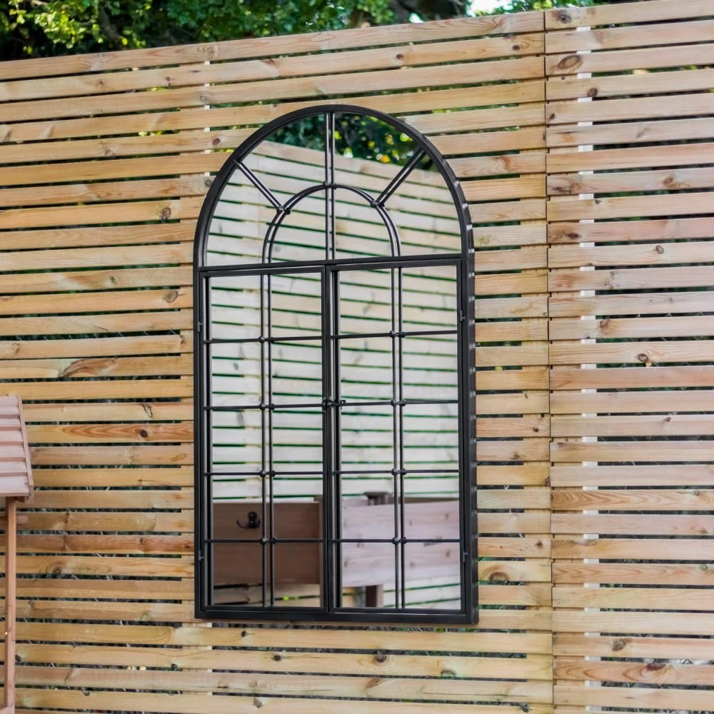 Woodside Balham XL Decorative Arched Outdoor Garden Mirror, H: 115cm X W: 70cm 5 Woodside Balham XL Decorative Arched Outdoor Garden Mirror, H: 115cm X W: 70cm - Image 3