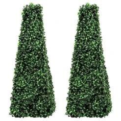 Woodside Topiary Obelisk Leaf Effect, Green 2ft Indoor Outdoor Decor (pack Of 2) 17 Woodside Topiary Obelisk Leaf Effect, Green 2ft Indoor Outdoor Decor (pack Of 2) -Garden Mirth Sales Store 1TDBKWN3RAL