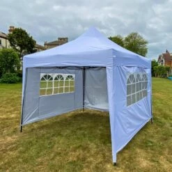 Woodside Pop Up 3m X 3m Garden Gazebo, Waterproof Garden Marquee, Pure White -Garden Mirth Sales Store 1XNPPM3MI0Z