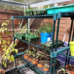 Woodside Greenhouse Shelving 2 Pack -Garden Mirth Sales Store 1Y1SXUDOV0I