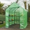 Woodside Walk In Greenhouse With PE Netted Cover - 14 Shelves 2 Woodside Walk In Greenhouse With PE Netted Cover - 14 Shelves -Garden Mirth Sales Store 1ZUVJ12R52D