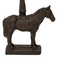 Woodside Heavy Duty Cast Iron Decorative Horse Shaped Door Stop With Handle, Doorstopper/Jammer -Garden Mirth Sales Store 24C0J0ELMSE