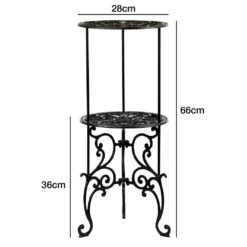 Woodside Heavy Duty Cast Iron Indoor/Outdoor Two Tier Plant Pot Display Stand -Garden Mirth Sales Store 2K00XAGCA3C