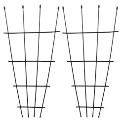 Woodside 1.2m Metal Garden Fan Trellis, Decorative Plant/Flower Pot Support, Pack Of 2 -Garden Mirth Sales Store 2Z30NQID3NQ