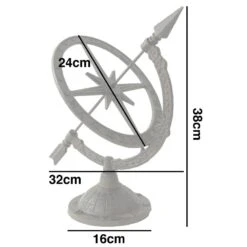 Woodside Decorative Cast Iron Traditional Antique Garden Table Sundial -Garden Mirth Sales Store 413HJ2ANBST
