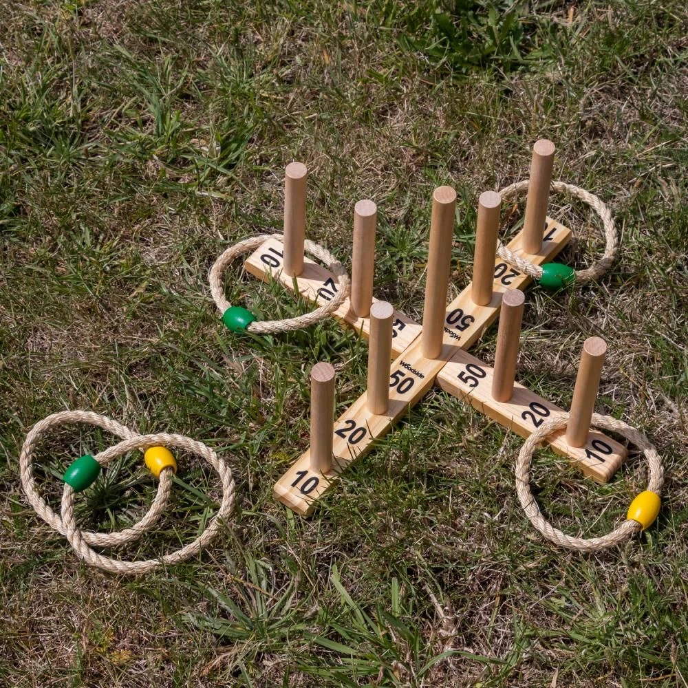 Woodside Garden Quoits Ring Toss Game, Outdoor Family Lawn Fun, 5 Rope 9 Pin 9 Woodside Garden Quoits Ring Toss Game, Outdoor Family Lawn Fun, 5 Rope 9 Pin - Image 7