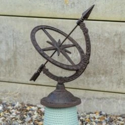 Woodside Decorative Cast Iron Traditional Antique Garden Table Sundial -Garden Mirth Sales Store 5ALFELUK05H