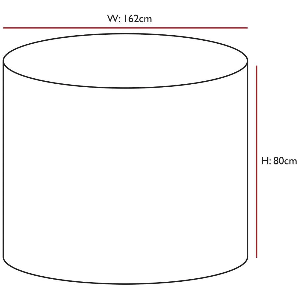 Woodside 2-4 Seater Round Patio Set Cover BLACK 4 Woodside 2-4 Seater Round Patio Set Cover BLACK - Image 2