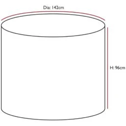 Oxbridge Sand Small Round Waterproof Outdoor Garden Patio Set Furniture Cover -Garden Mirth Sales Store 5LEPCXCJF1E