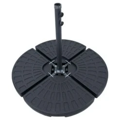 Woodside Set Of 4 Round Cantilever Banana Hanging Umbrella Parasol Base Stand Weights