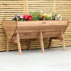 Woodside Raised Wooden Garden Bed Planter, Plants & Vegetable/Herb Box, Large 150cm