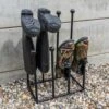 Woodside Morston Steel Wellington Boot Rack/Walking Boot Storage Stand, Indoor & Outdoor -Garden Mirth Sales Store AVFZHKT303M