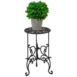 Woodside Heavy Duty Cast Iron Indoor/Outdoor Home/Garden Plant Pot Display Stand -Garden Mirth Sales Store BAAZ5FQXMXR