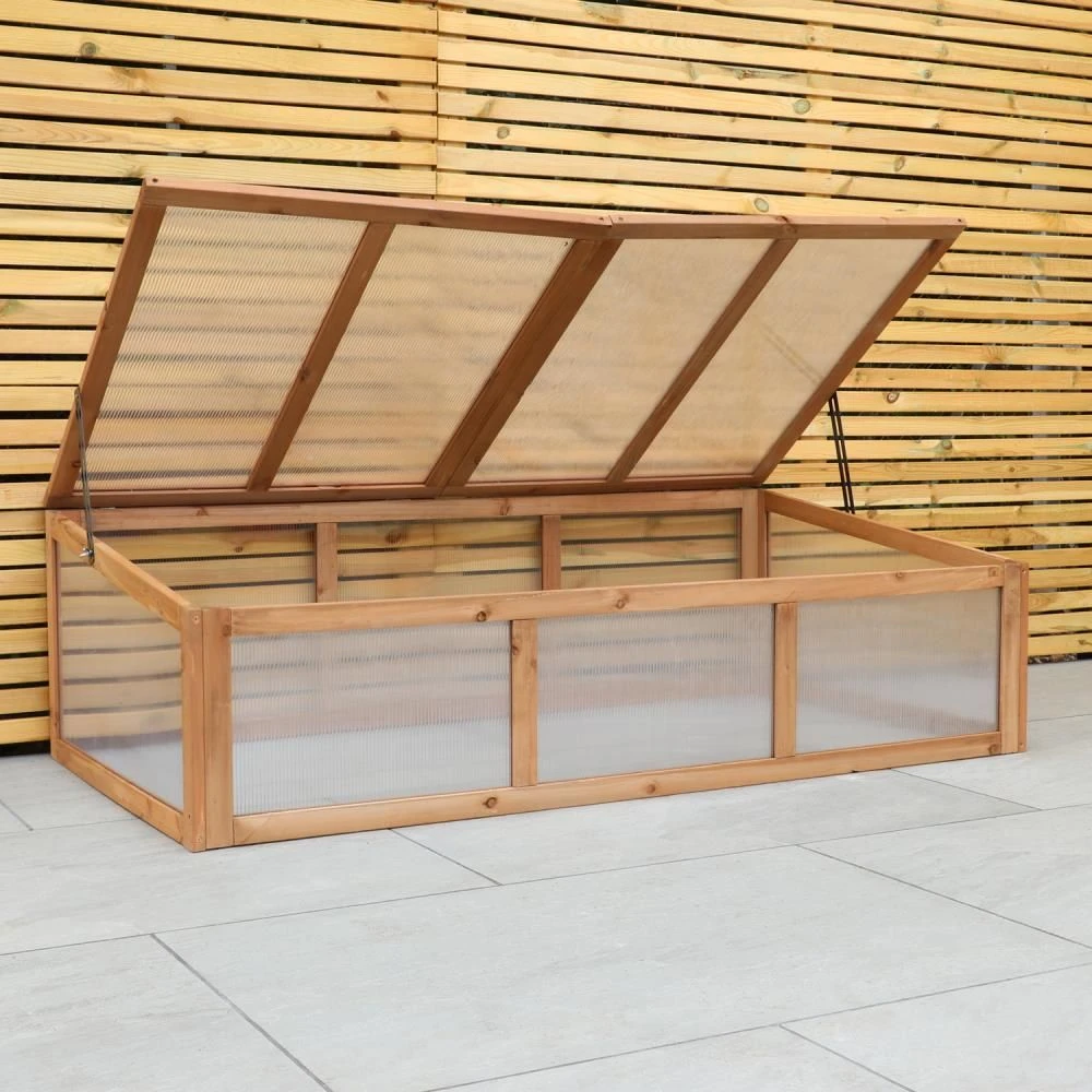 Woodside Outdoor Wooden Plant/Flower/Vegetable Cold Frame Growhouse, Large 150cm 8 Woodside Outdoor Wooden Plant/Flower/Vegetable Cold Frame Growhouse, Large 150cm - Image 6