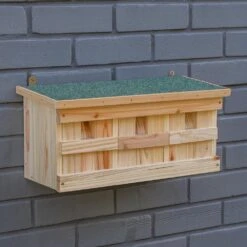 Woodside Wooden Nesting Wild Bird Box, Sparrow Colony Terrace, Removable Fronts -Garden Mirth Sales Store BLZLSM3PWBG