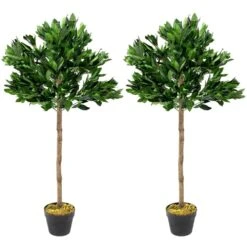 Woodside Artificial Topiary Bay Leaf Tree 4ft Indoor Outdoor Plant (pack Of 2) -Garden Mirth Sales Store BTC51FKV0V5