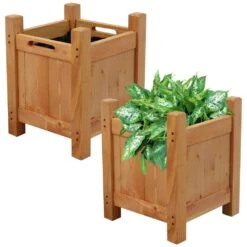 Woodside Aldeby Wooden Garden Planter/Flower Pot Container Box, Pack Of 2 11 Woodside Aldeby Wooden Garden Planter/Flower Pot Container Box, Pack Of 2 -Garden Mirth Sales Store CQ2VF5TVFFO