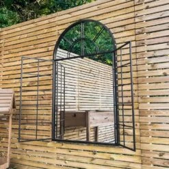 Woodside Balham XL Decorative Arched Outdoor Garden Mirror, H: 115cm X W: 70cm 10 Woodside Balham XL Decorative Arched Outdoor Garden Mirror, H: 115cm X W: 70cm -Garden Mirth Sales Store CVNHGEC032M