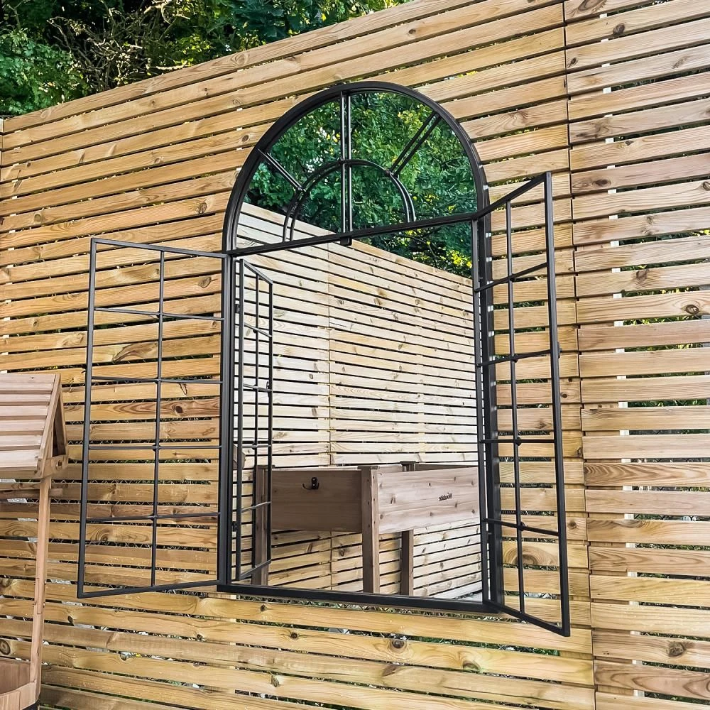 Woodside Balham XL Decorative Arched Outdoor Garden Mirror, H: 115cm X W: 70cm 6 Woodside Balham XL Decorative Arched Outdoor Garden Mirror, H: 115cm X W: 70cm - Image 4