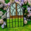 Woodside Wyton XL Decorative Arched Outdoor Garden Mirror, W: 70cm X H: 100cm -Garden Mirth Sales Store DAAXFJUVT4O