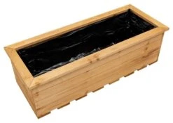 Woodside Reedham Stained Wooden Garden Trough Planter/Flower Trough Box, 95 Litres -Garden Mirth Sales Store DFLK10DDBX2