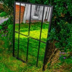 Woodside Yapton XL Decorative Rectangle Outdoor Garden Mirror W: 70cm X H: 105cm -Garden Mirth Sales Store DYW5DKIDLQU