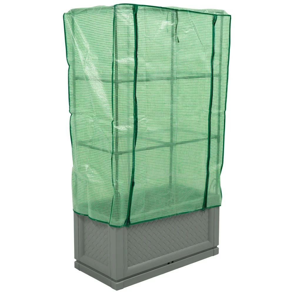 Woodside Garden Plant Bed Trough, Herbs/Veg/Flowers/Tomato Greenhouse + PE Cover 5 Woodside Garden Plant Bed Trough, Herbs/Veg/Flowers/Tomato Greenhouse + PE Cover - Image 3