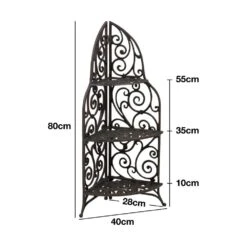Woodside 3 Tier Cast Iron Indoor/Outdoor Heavy Duty Garden Plant & Flower Stand -Garden Mirth Sales Store EMDU1P1B5DL