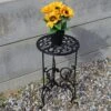 Woodside Heavy Duty Cast Iron Indoor/Outdoor Home/Garden Plant Pot Display Stand -Garden Mirth Sales Store EPAM4TMMPEY