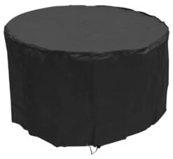 Woodside 4-6 Seater Round Table Cover BLACK