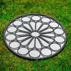 Woodside Ryton Decorative Round Outdoor Garden Mirror, Dia: 60cm -Garden Mirth Sales Store FPUOR0Y11JK