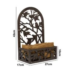 Woodside Cast Iron Wall Mounted Planter With Coco Liner - Design D -Garden Mirth Sales Store FUG1SBFY533
