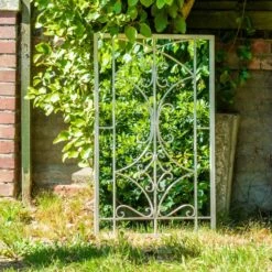 Woodside Alston Large Decorative Rectangle Outdoor Garden Mirror -Garden Mirth Sales Store FVJU0ZFA5YW