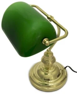 Bankers Desk Lamp Polished Brass And Green Glass With Swivel Head 60W Hausen 7 Bankers Desk Lamp Polished Brass And Green Glass With Swivel Head 60W Hausen -Garden Mirth Sales Store G2LVOJ2Q3KT