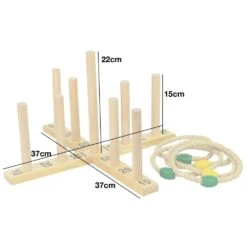 Woodside Garden Quoits Ring Toss Game, Outdoor Family Lawn Fun, 5 Rope 9 Pin 11 Woodside Garden Quoits Ring Toss Game, Outdoor Family Lawn Fun, 5 Rope 9 Pin -Garden Mirth Sales Store GNUWBTU3LAV