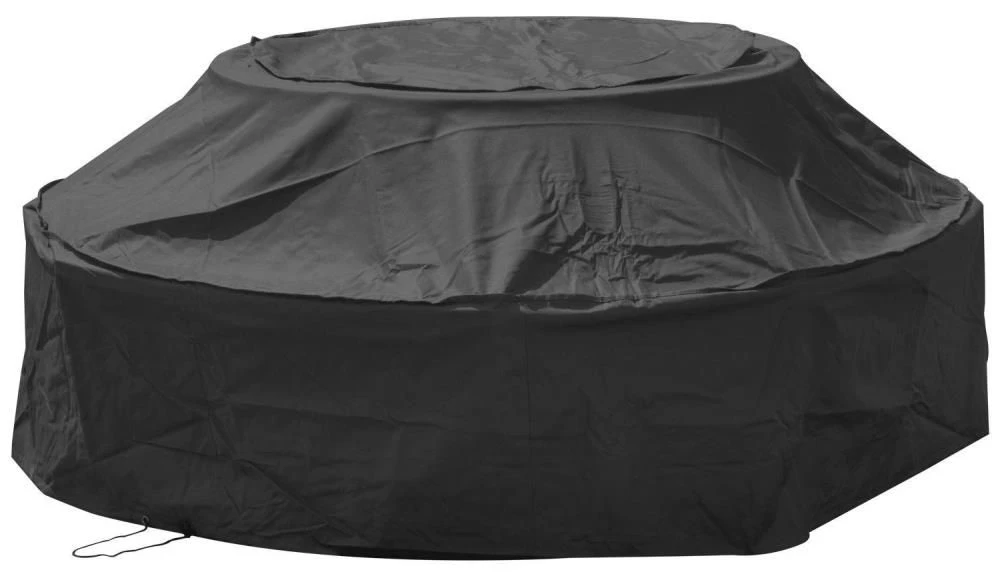 Woodside Black Waterproof Outdoor 6 Seater Round Picnic Table Cover 3 Woodside Black Waterproof Outdoor 6 Seater Round Picnic Table Cover