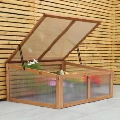 Woodside Outdoor Wooden Plant/Flower/Vegetable Cold Frame Growhouse, Medium 100cm 13 Woodside Outdoor Wooden Plant/Flower/Vegetable Cold Frame Growhouse, Medium 100cm -Garden Mirth Sales Store HPRXYH02XVG