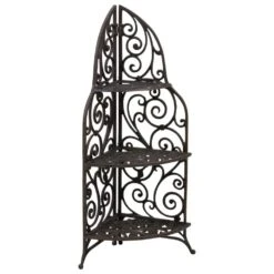 Woodside 3 Tier Cast Iron Indoor/Outdoor Heavy Duty Garden Plant & Flower Stand -Garden Mirth Sales Store I0WNRCWXNHD