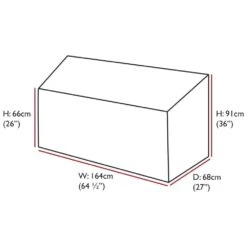 Oxbridge Medium (3 Seater) Bench Waterproof Cover GREEN -Garden Mirth Sales Store I1MWZD4BWS4
