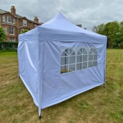 Woodside Pop Up 3m X 3m Garden Gazebo, Waterproof Garden Marquee, Pure White -Garden Mirth Sales Store IMBMKRZIQ5X