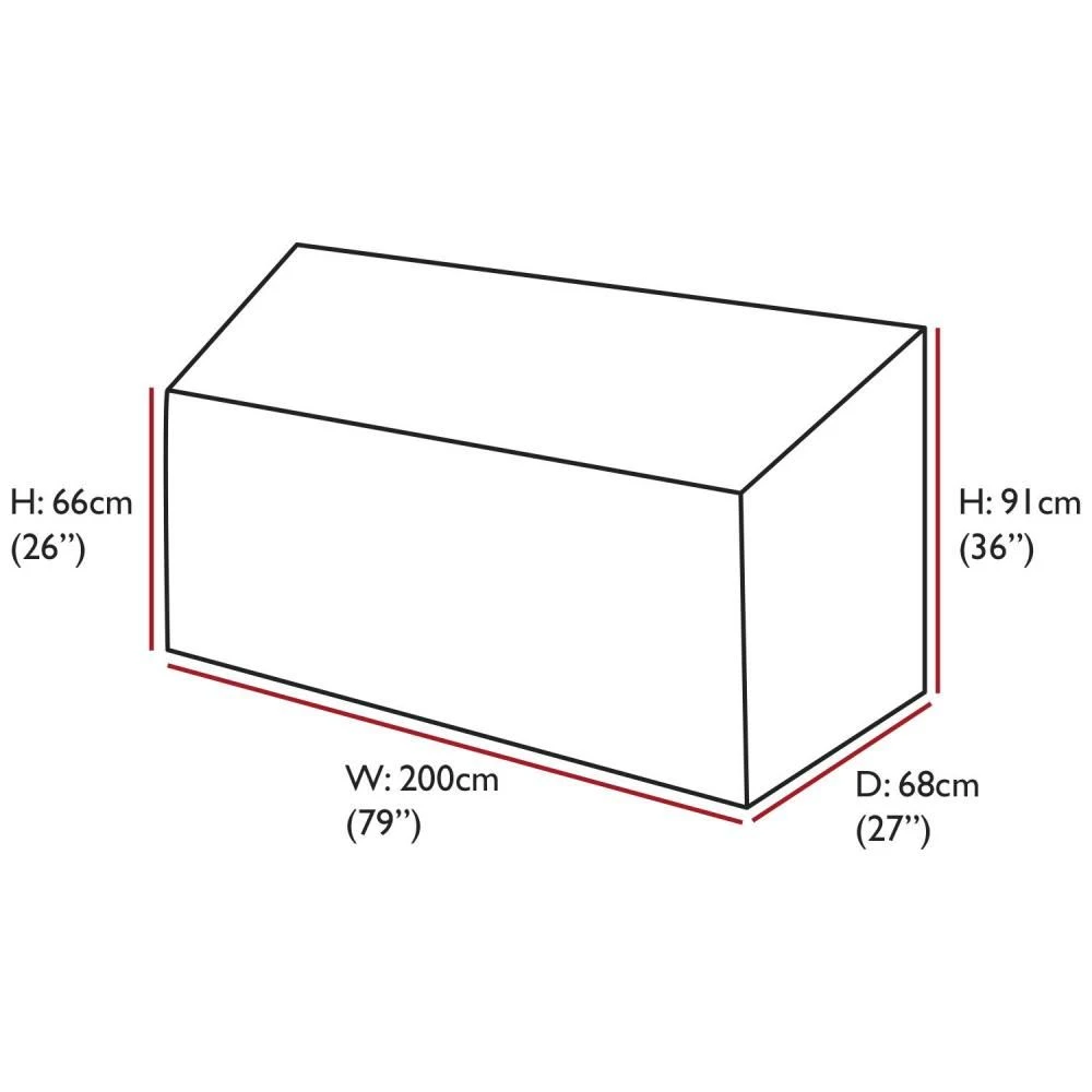 Oxbridge Black 4 Seater 1.8m 6ft Waterproof Outdoor Garden Bench Furniture Cover 6 Oxbridge Black 4 Seater 1.8m 6ft Waterproof Outdoor Garden Bench Furniture Cover - Image 4
