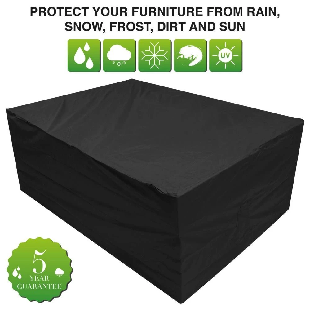 Oxbridge Black 8-10 Seater Waterproof Outdoor Garden Patio Set Furniture Cover 3 Oxbridge Black 8-10 Seater Waterproof Outdoor Garden Patio Set Furniture Cover