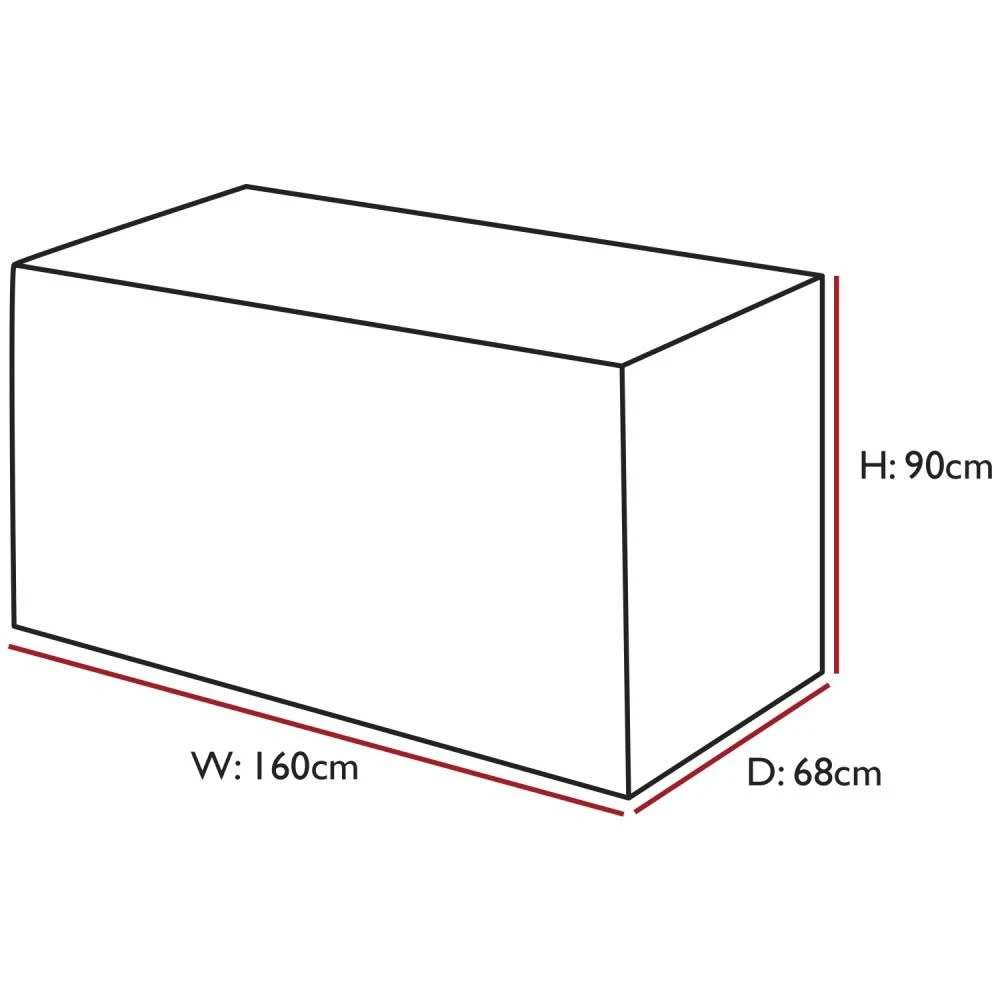 Woodside 1.5m (5ft) 3 Seater Bench Cover Garden Patio Furniture Set Waterproof 4 Woodside 1.5m (5ft) 3 Seater Bench Cover Garden Patio Furniture Set Waterproof - Image 2
