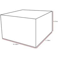 Woodside Heavy Duty Waterproof Garden Rattan Cube Set Cover GREY 120x120x74cm -Garden Mirth Sales Store JEJRJGG2XPY