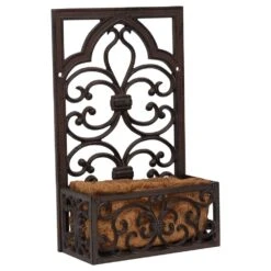 Woodside Cast Iron Wall Mounted Hanging Garden Planter Basket With Coco Liner -Garden Mirth Sales Store JFKR0M3AFP5