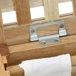 Woodside Large 80L Walnut Wood Lattice Laundry Basket/Bin Storage Box -Garden Mirth Sales Store JTDI23VRVIQ